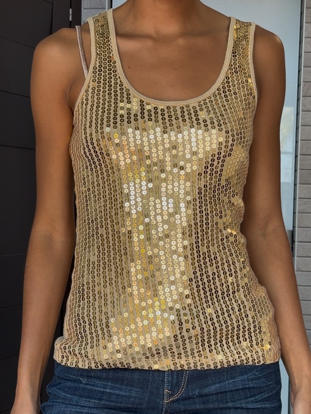 Next Era Gold Sequin Mini Dress